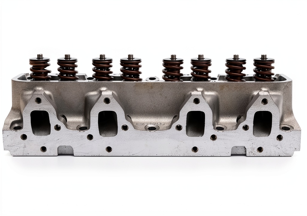 Edelbrock 60065 cylinder head installed on a performance engine