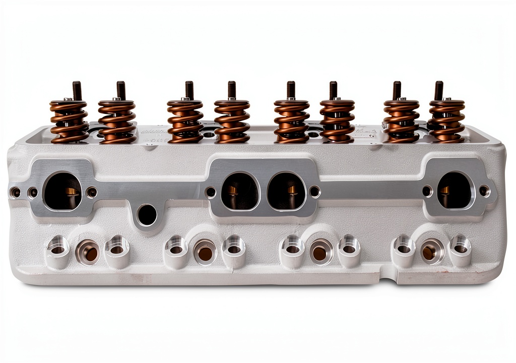 Edelbrock aluminum cylinder head installed on a performance engine