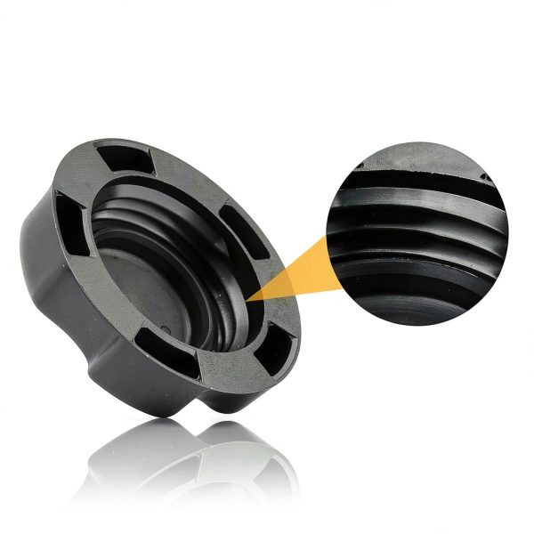 M MATI Black Plastic Fuel Cap for Polaris UTV Rear Fit 5439075 5433687-5