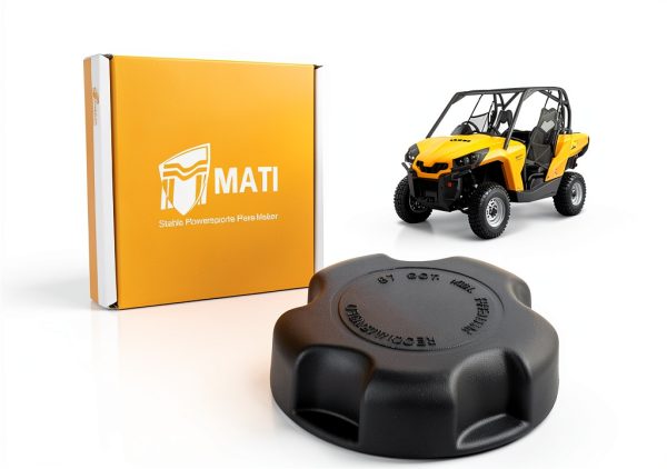 M MATI Black Plastic Fuel Cap for Polaris UTV Rear Fit 5439075 5433687-6