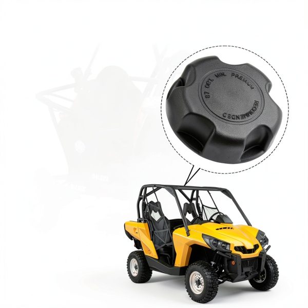 M MATI Black Plastic Fuel Cap for Polaris UTV Rear Fit 5439075 5433687-1