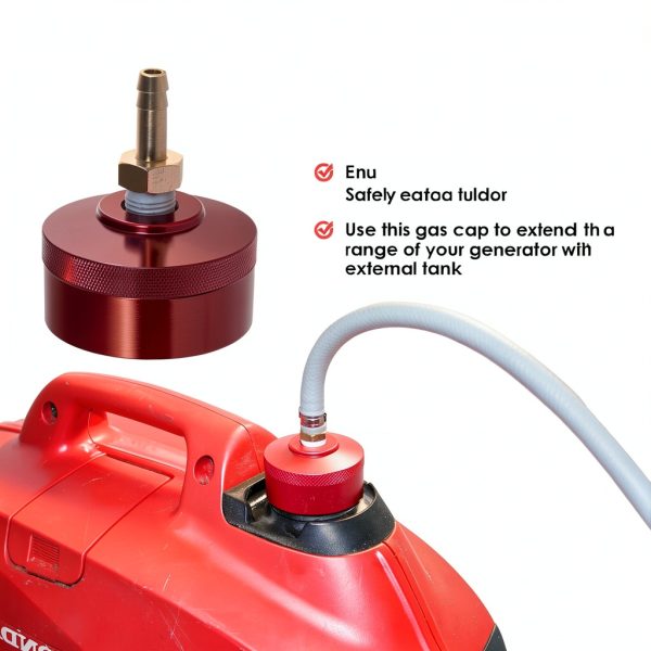 Yoursme Red Aluminum Gas Cap for Generators-5