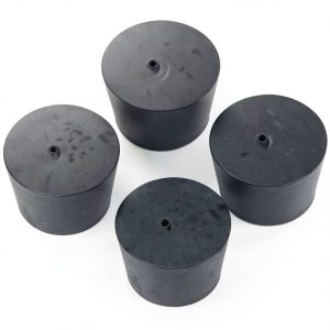 Large Solid Rubber Stoppers 4-Pack Enjoyist #9 Black 45mm/37mm/30mm-0