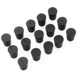 Rubber Stoppers 15-Pack Solid Black Lab Plug Enjoyist #3 23mm-0