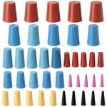 40PCS Silicone Rubber Stoppers, 8 Sizes High Temp Silicone Rubber Protective Tapered Plug Assortment Kit,Masking System Kit Perfect for Powder Coating, Painting, Anodizing, Plating & Media Blasting-0