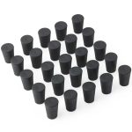 Rubber Stoppers 25-Pack Black Plug 19mm x 14mm x 26mm by Enjoyist-0