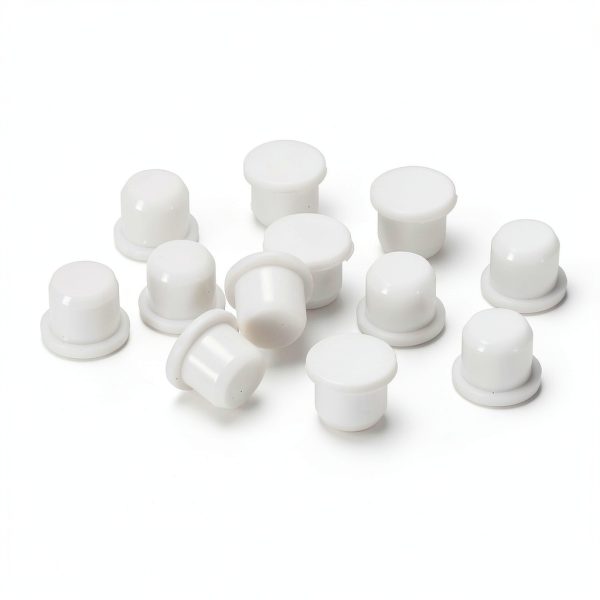 MECCANIXITY Silicone Rubber Solid Plug Soft Flexible Stoppers for 12-12.5mm Hole White 24 Pieces-2