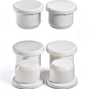 MECCANIXITY Silicone Rubber Solid Plug Soft Flexible Stoppers for 12-12.5mm Hole White 24 Pieces-0