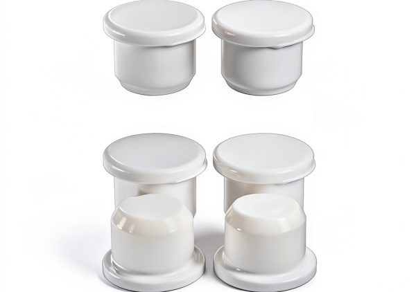 MECCANIXITY Silicone Rubber Solid Plug Soft Flexible Stoppers for 12-12.5mm Hole White 24 Pieces-0