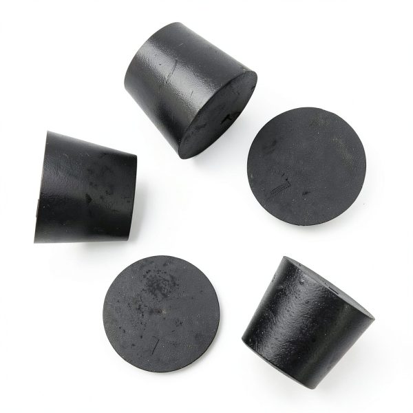 Rubber Stoppers 5-Pack Enjoyist Lab Size #7 37mm x 28mm x 30mm Black-0