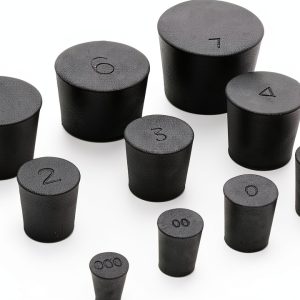 Rubber Stoppers 19-Pack Assorted Sizes 000‑7 Enjoyist Premium Black-0
