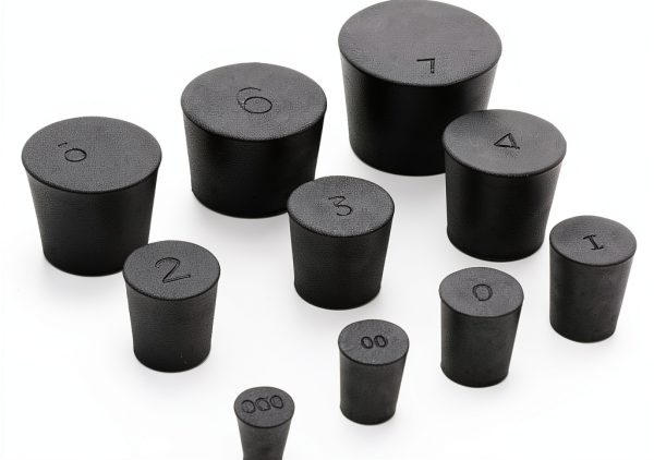 Rubber Stoppers 19-Pack Assorted Sizes 000‑7 Enjoyist Premium Black-0