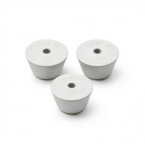FastRack Drilled Rubber Stopper (#10-3 Pieces) | Solid Rubber Stopper Bungs for use with Fermentation Airlock | Durable Carboy Bung |Tapered Bung for Corking Home Brewing Glass Carboys-1