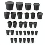 Laboratory Grade Rubber Stoppers Lhazemu 30 Tapered Bungs Black 11-0