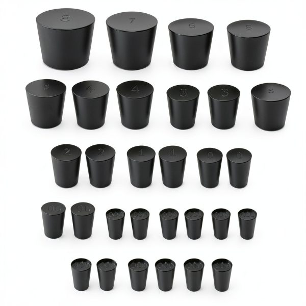 Laboratory Grade Rubber Stoppers Lhazemu 30 Tapered Bungs Black 11-0