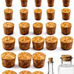 Natural Cork Stoppers 30Pcs Clofiak Lab Corks Assorted Sizes Airtight-0