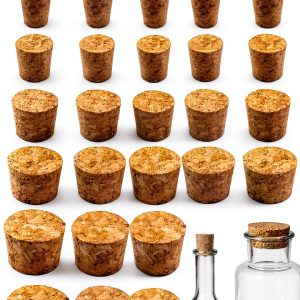 Natural Cork Stoppers 30Pcs Clofiak Lab Corks Assorted Sizes Airtight-0