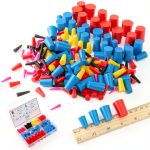 250Pcs Rubber Plugs Kit 8 Sized Tapered Rubber Stoppers Plugs for Holes Assorted Sizes, 1/32" to 1" High Temp Silicone Stoppers for Coating, Hole, Painting Protection, Sealing Holes-0