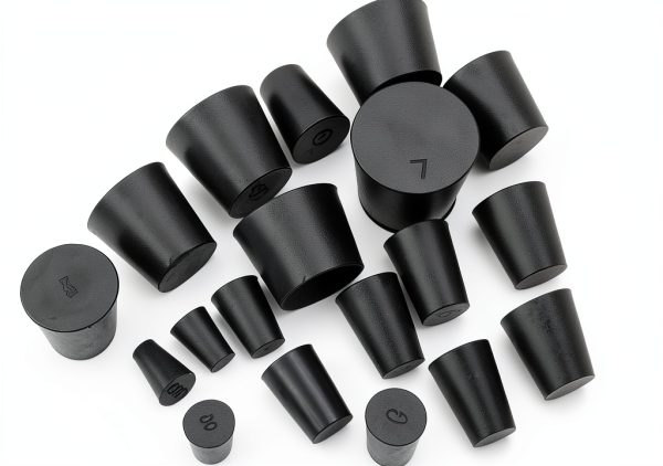Rubber Stoppers 19-Pack Assorted Sizes 000‑7 Enjoyist Premium Black-1