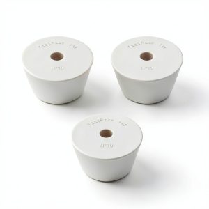 FastRack Drilled Rubber Stopper (#10-3 Pieces) | Solid Rubber Stopper Bungs for use with Fermentation Airlock | Durable Carboy Bung |Tapered Bung for Corking Home Brewing Glass Carboys-0